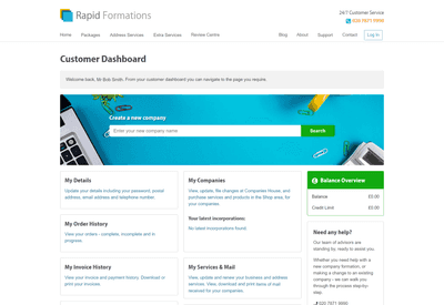 Thumbnail image of Account Dashboard.